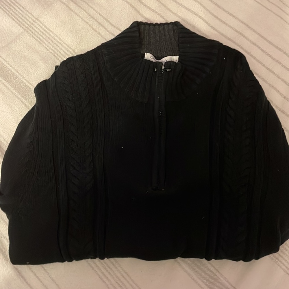 Mens Calvin Klein quarter zip knit sweater
